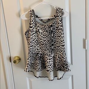 Leopard peplum top
